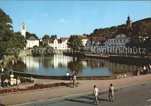 Bad Karlshafen Hafen mit Ev Kirche und Rathaus Kat. Bad Karlshafen