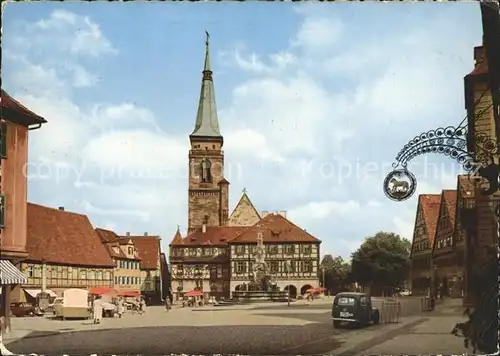 Schwabach Koenigsplatz Brunnen Kirche Kat. Schwabach