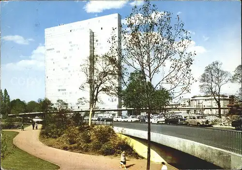 Duesseldorf Blick zur neuen Hochstrasse Hochhaus Kat. Duesseldorf