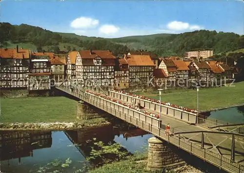 Rotenburg Fulda Bruecke Fachwerkhaeuser Luftkurort Kat. Rotenburg a.d. Fulda