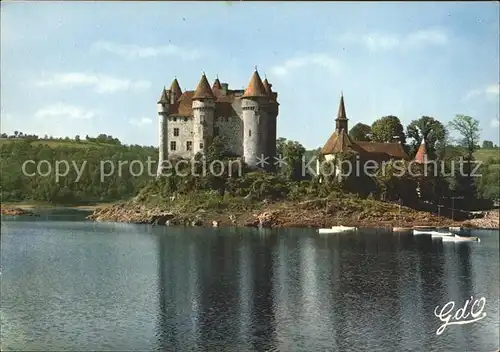 Lanobre Chateau feodal de Val Lac du Barrage de Bort Kat. Lanobre