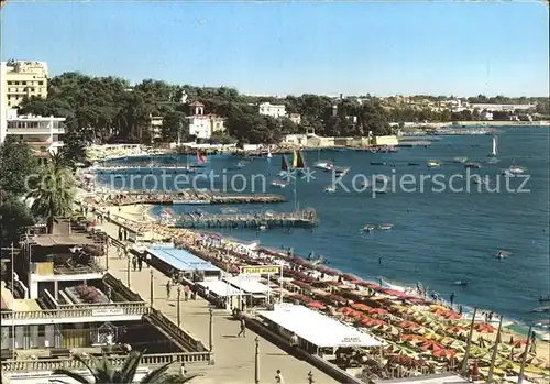 Juan les Pins Promenade et les plages vue prise du Chouta Beach Kat. Antibes