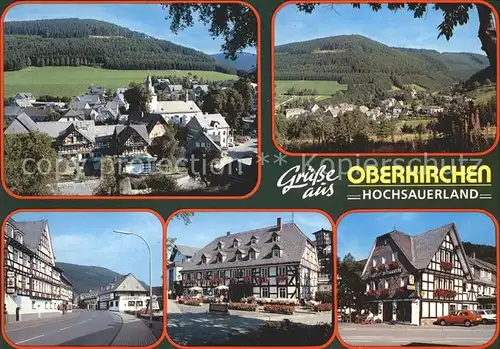 Oberkirchen Sauerland Teilansichten Fachwerkhaeuser Schoenstes Dorf Nordrhein Westfalens Kat. Schmallenberg