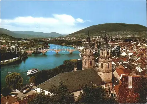 Miltenberg Main Stadtbild mit Kirche Mainbruecke Kat. Miltenberg