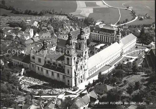 Sankt Florian Stift Barockkloster Fliegeraufnahme Kat. Sankt Florian