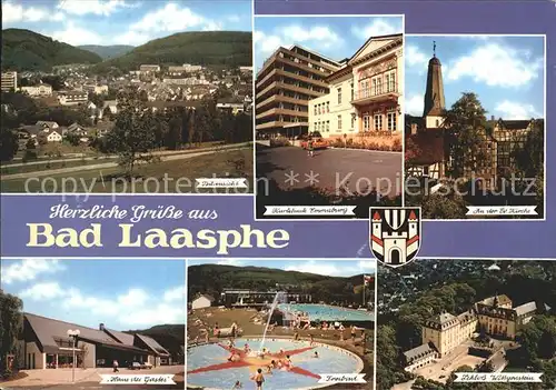 Bad Laasphe Freibad Schloss Wittenstein Teilansicht Kat. Bad Laasphe