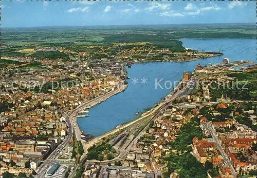 Flensburg Stadt und Foerde Fliegeraufnahme Kat. Flensburg