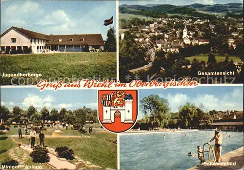 Wiehl Gummersbach Jugendherberge Gesamtansicht Minigolfanlage Schwimmbad Kat. Wiehl