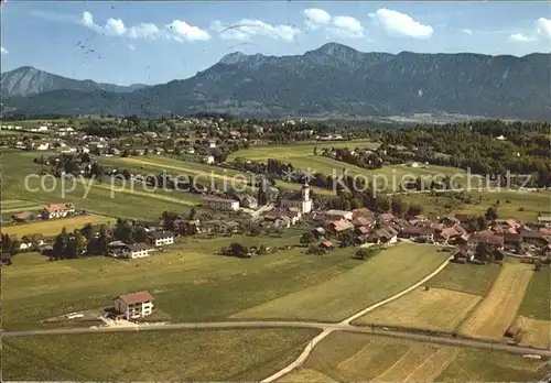 Seehausen Staffelsee mit Heimgarten Fliegeraufnahme Kat. Seehausen a.Staffelsee