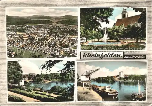 Rheinfelden Baden Totalansicht Park Springbrunnen Rheinpartie Kat. Rheinfelden (Baden)