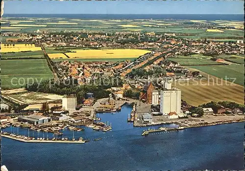 Burg Fehmarn Fliegeraufnahme mit Hafen Kat. Fehmarn