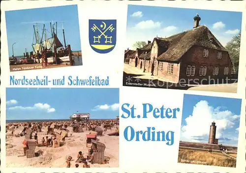 St Peter Ording Hafen Eiderstedter Museum Strand Leuchtturm Kat. Sankt Peter Ording