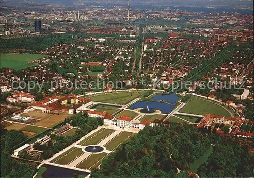 Muenchen Schloss Nymphenburg Fliegeraufnahme Kat. Muenchen