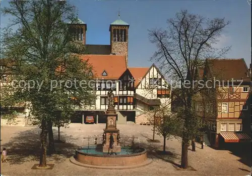 Bensheim Bergstrasse Stadtkirche Haus am Markt Marktbrunnen  Kat. Bensheim