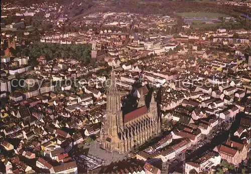 Ulm Donau Zentrum Muenster Fliegeraufnahme Kat. Ulm