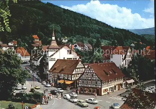 Bad Herrenalb Moenchs Posthotel Kloster Schaenke Drogerie Fachwerkhaeuser Thermalbad Kat. Bad Herrenalb