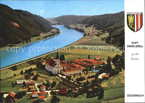 Engelhartszell Donau Oberoesterreich Abtei Engelszell Fliegeraufnahme Kat. Engelhartszell