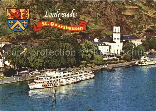 St Goarshausen Dampfer Hotel Adler  Kat. Sankt Goarshausen