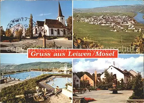 Leiwen Trier Saarburg Kirche Schwimmbad  Kat. Leiwen