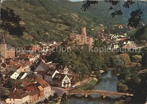 Heimbach Eifel Burgruine Bruecke  Kat. Heimbach