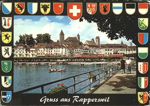 Rapperswil SG Partie am See Wappen Kat. Rapperswil SG