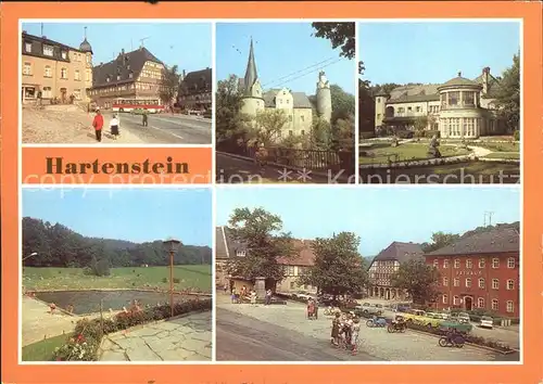 Hartenstein Zwickau Historische Gaststaette Weisses Ross Museum Schloss Schule Freibad Ernst Thaelmann Platz Kat. Hartenstein Zwickau