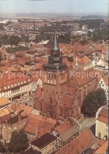 Guestrow Mecklenburg Vorpommern Pfarrkirche St Marien Luftbildserie Interflug Kat. Guestrow