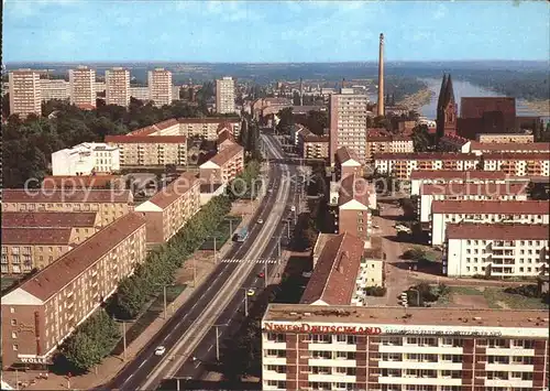 Frankfurt Oder Blick vom Hochhaus zur Karl Marx Strasse Kat. Frankfurt Oder