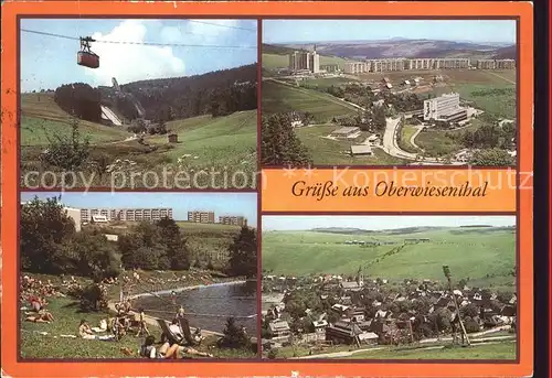 Oberwiesenthal Erzgebirge Sprungschanzen Neubaugebiet Sparringberg Freibad Teilansicht Kat. Oberwiesenthal