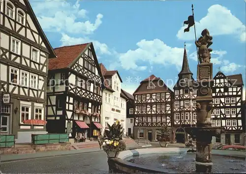 Fritzlar Rolandsbrunnen Marktplatz Kat. Fritzlar