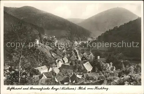 Zorge Panorama Blick vom Kirchberg Kat. Zorge