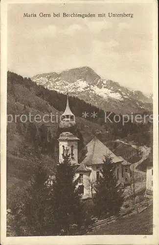 Maria Gern Wallfahrtskirche mit Untersberg Kat. Berchtesgaden