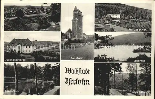 Iserlohn Danzturm Seilersee Franzosenhohl Jugendherberge Rupenteich Stadtwald Kat. Iserlohn