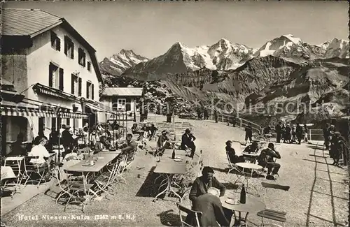 Niesen Kulm Hotelterrasse Kat. Niesen Kulm