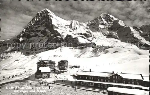 Kleine Scheidegg Wengen mit Eiger Moench Kat. Scheidegg Kleine