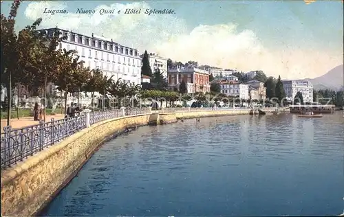 Lugano TI Nuovo Quai e Hotel Splendide Kat. Lugano