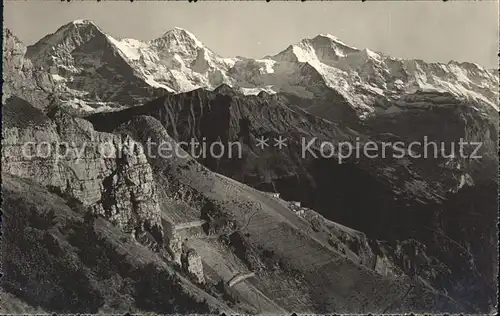 Schynige Platte mit Eiger Moench Jungfrau Kat. Schynige Platte