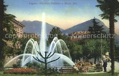 Lugano TI Giardino Pubblico et Monte Bre Fontaene Kat. Lugano