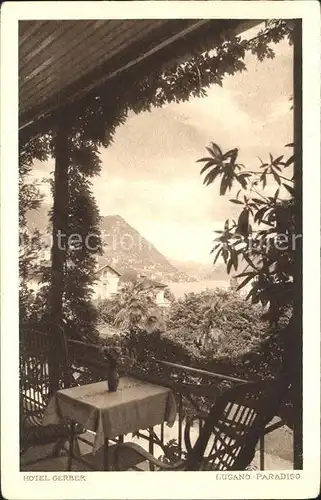 Paradiso Lago di Lugano Panorama Blick vom Hotel Gerber Luganersee Kat. Paradiso