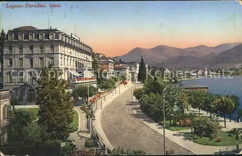 Paradiso Lago di Lugano Quai Luganersee Kat. Paradiso