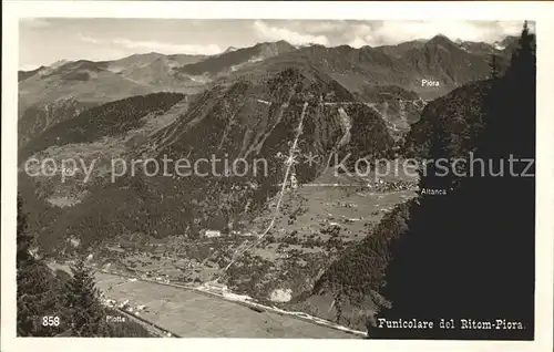 Piora Funicolare del Ritom Alpenpanorama Kat. Quinto