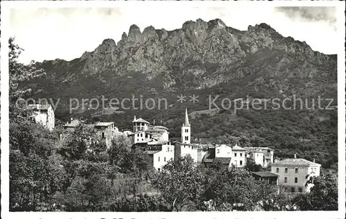 Sonvico Ortsansicht mit Kirche Albergo Della Posta Kat. Sonvico