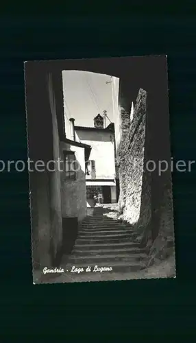 Gandria Lago di Lugano Gasse Treppe Kat. Gandria