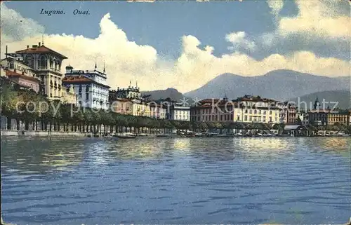 Lugano TI Quai Lago di Lugano Luganersee Kat. Lugano