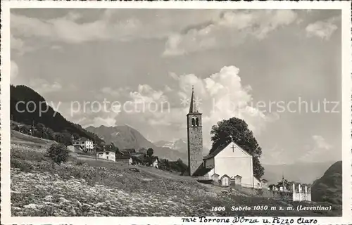 Sobrio Ortsansicht mit Kirche Kat. Sobrio