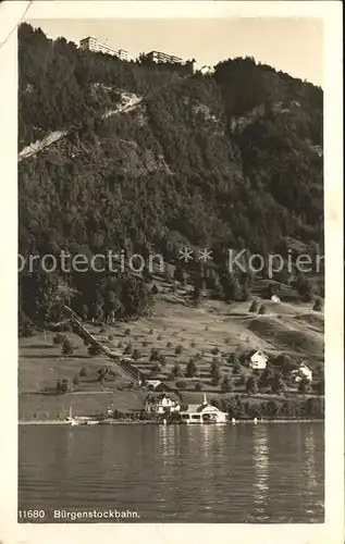 Buergenstock Buergenstockbahn Vierwaldstaettersee Kat. Buergenstock