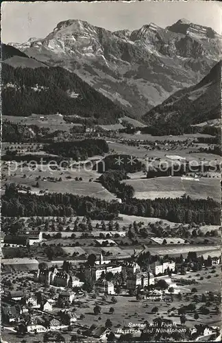 Sarnen Panorama mit Flueeli Hutstock und Nuenalphorn Kat. Sarnen