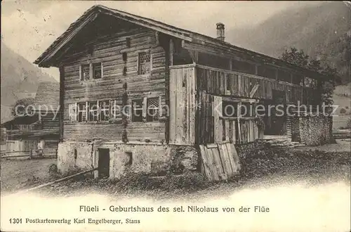 Flueeli Ranft Geburtshaus des seligen Nikolaus von der Fluee Kat. Flueeli Ranft