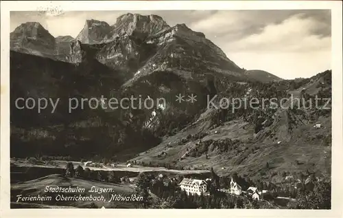 Oberrickenbach Ferienheim Stadtschulen Luzern Alpen Kat. Oberrickenbach