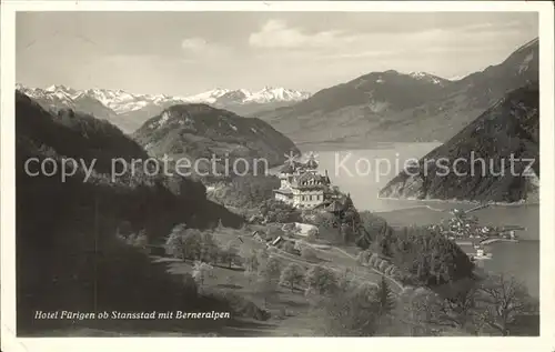 Stansstad Hotel Fuerigen Vierwaldstaettersee mit Berneralpen Kat. Stansstad